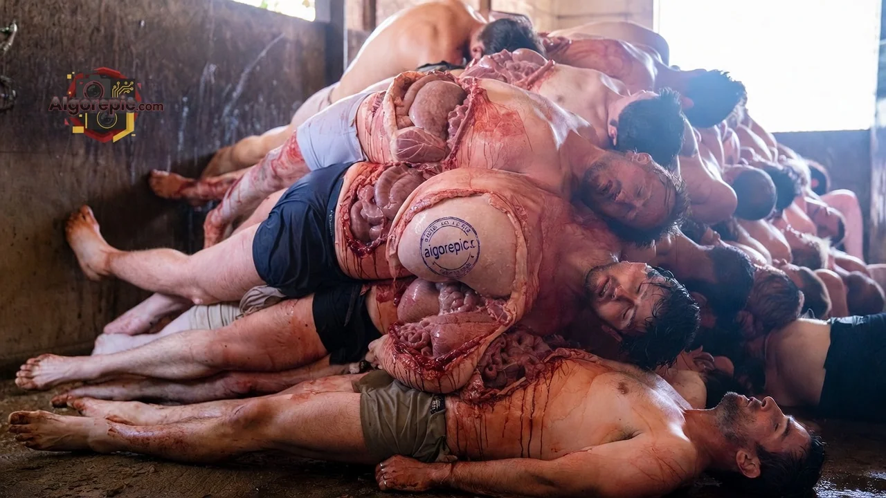 Bloody Human Pile - AI Generated Horror