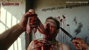 Bloody Torture with Severed Genitals