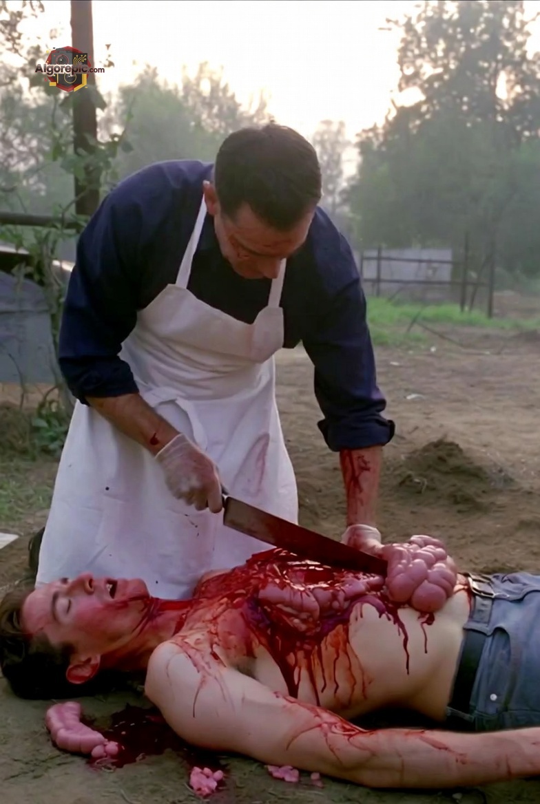 Graphic Butcher Scene - AI Generated Horror