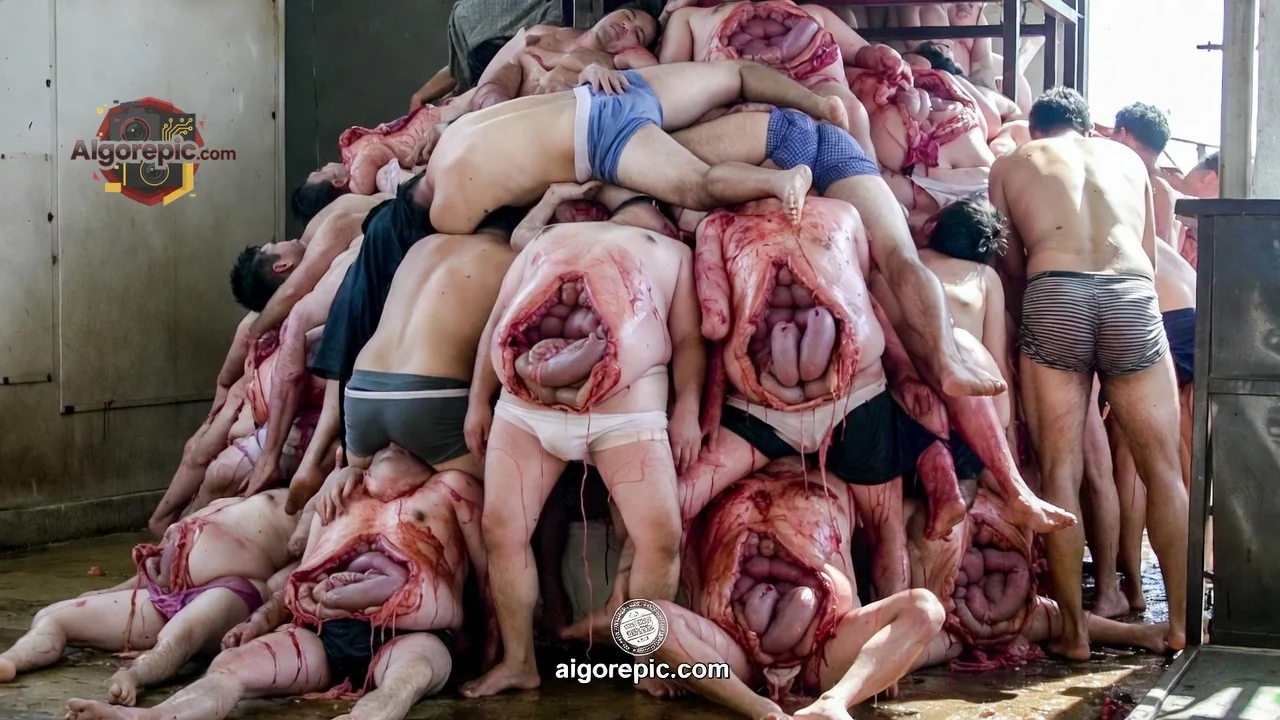 Gruesome Human Pile - AI Generated Horror