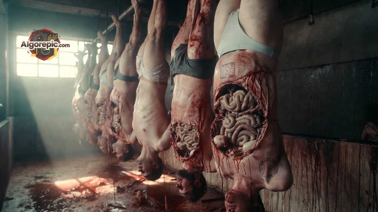 Gruesome Human Slaughter - AI Generated Horror