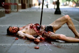 Gruesome Street Death Scene