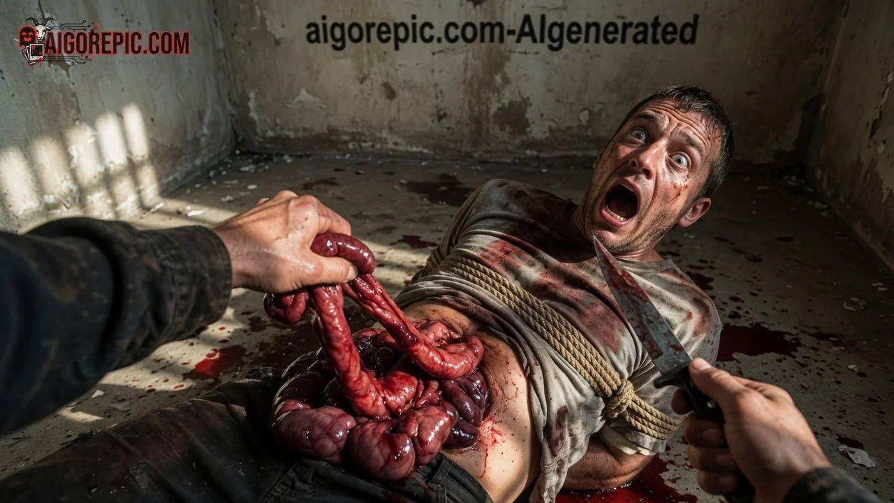 Man Gutted Alive in Decay - AI Generated Horror