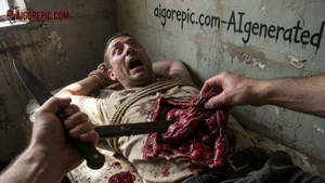 Man Gutted Alive with Knife