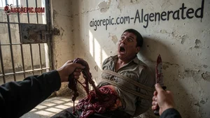 Man Gutted With Intestines Exposed