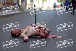 Man Impaled on Street