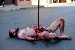 Man Impaled on Street