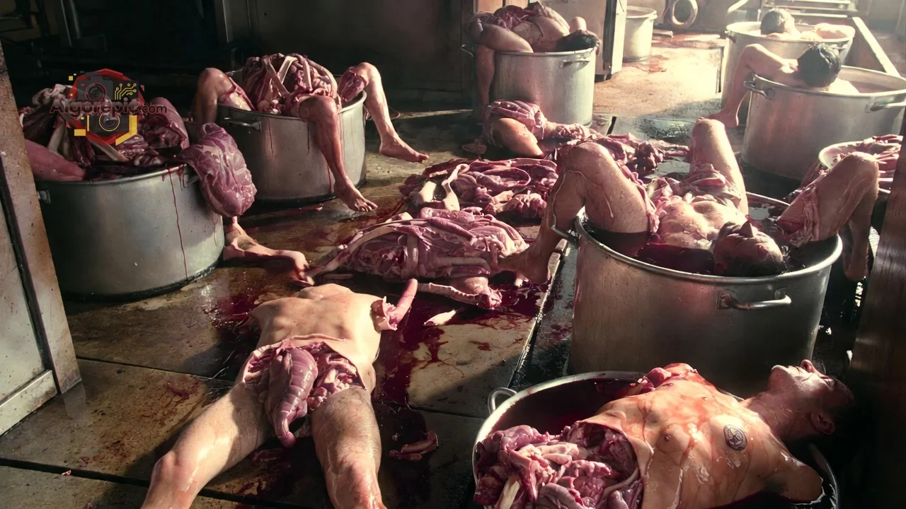 Slaughterhouse Scene - AI Generated Horror