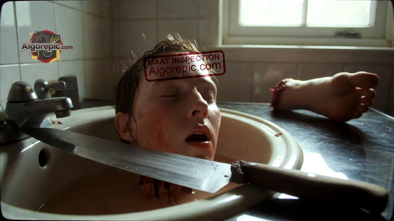 Bloody Bathroom Scene - AI Generated Horror