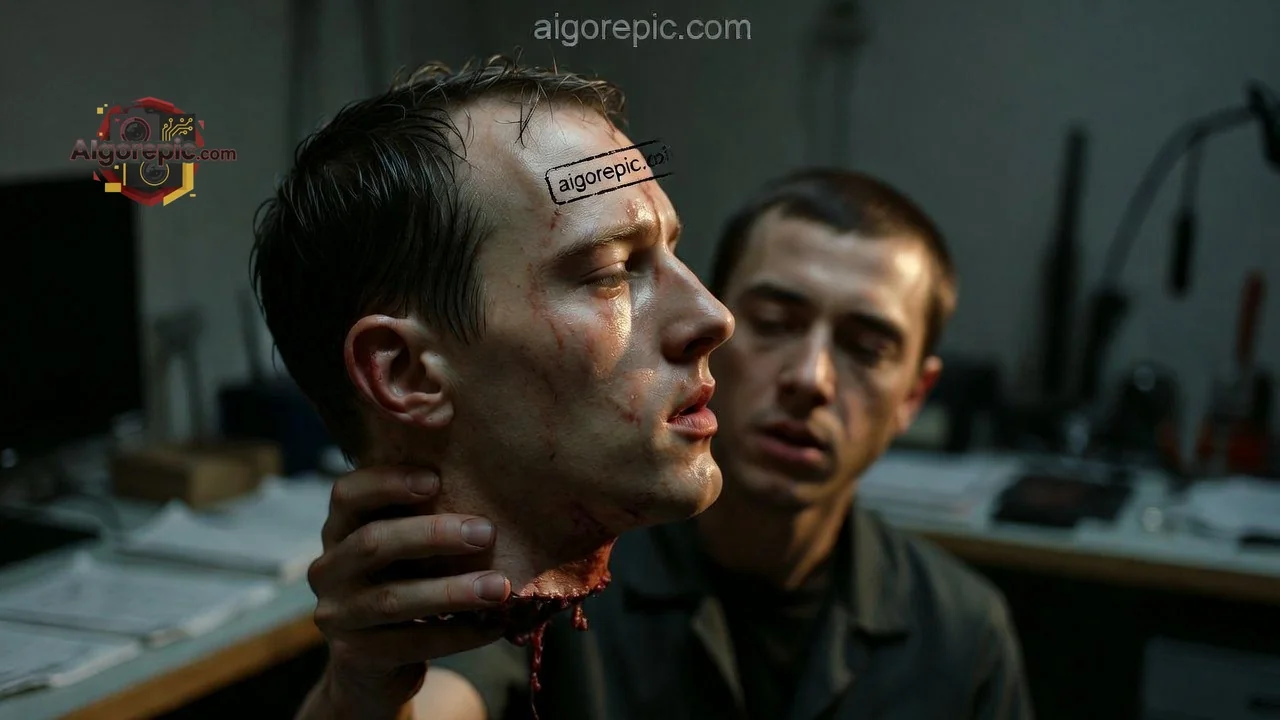 Decapitated Head Held - AI Generated Horror