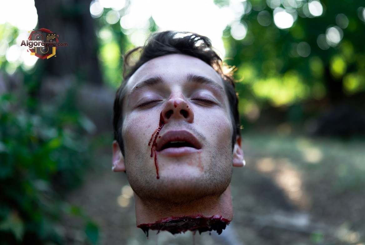 Decapitated Head in Forest - AI Generated Horror