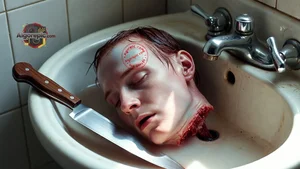 Decapitated Head in Sink