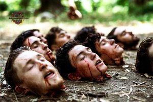 Decapitated Heads in Forest