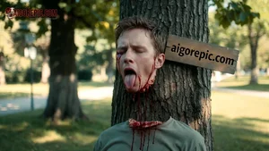 Decapitated Man on Tree