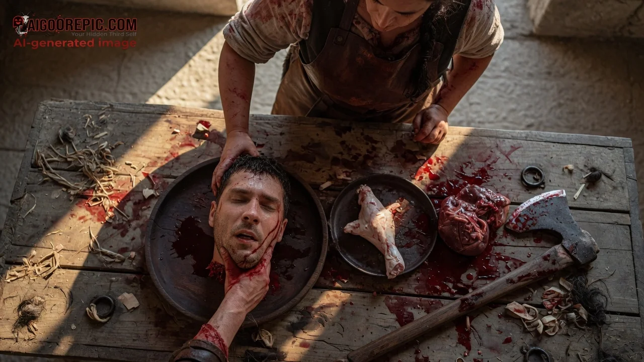 Gruesome Severed Head Butchery - AI Generated Horror