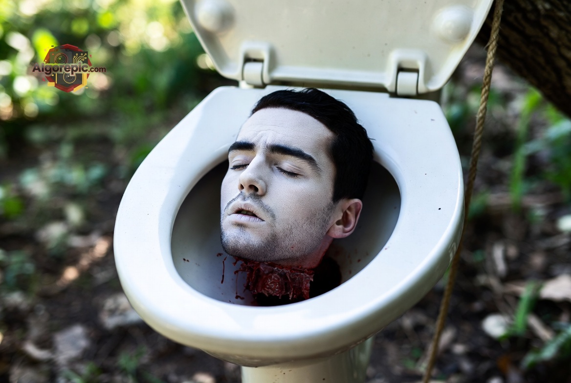 Head in Toilet Horror - AI Generated Horror