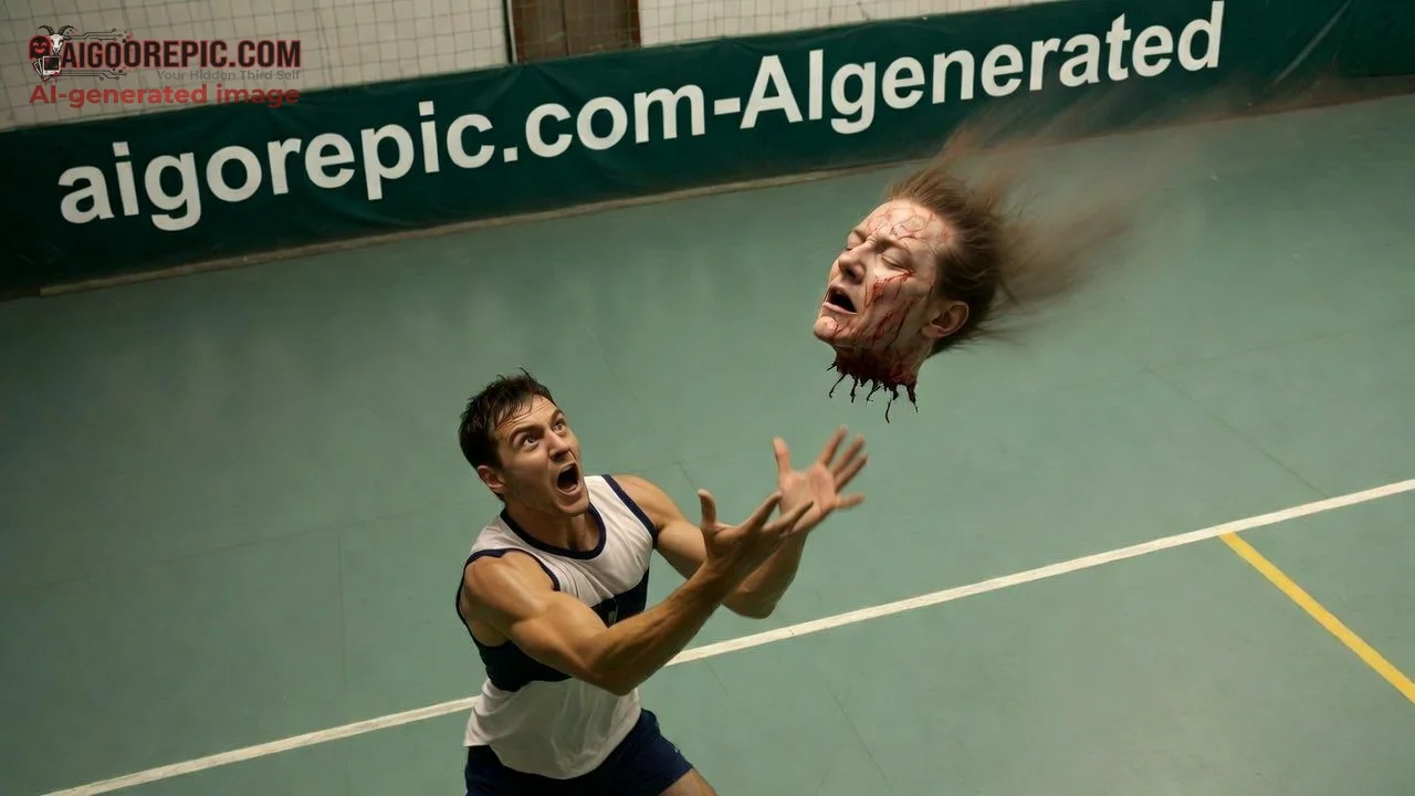 Man Catches Severed Head - AI Generated Horror