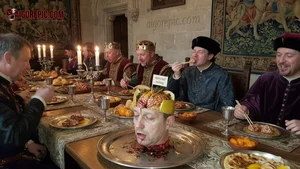 Medieval Feast with Severed Head