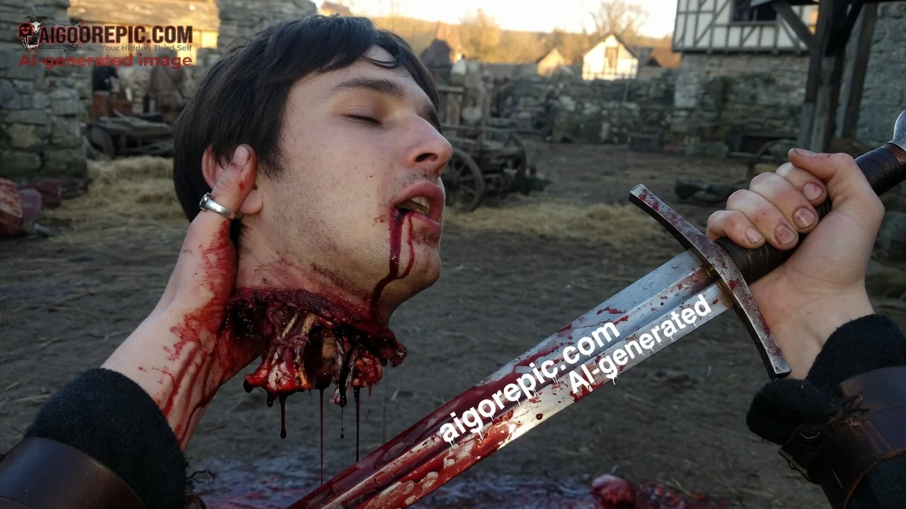 Medieval Severed Head Execution - AI Generated Horror