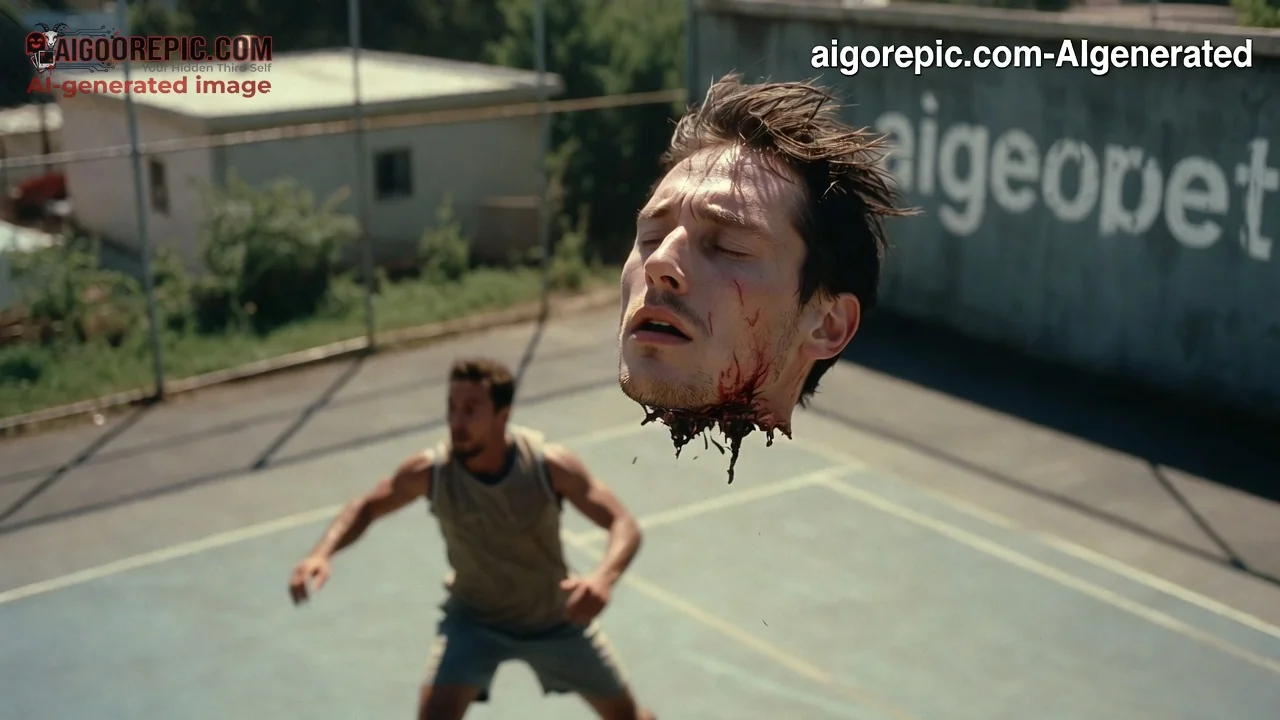 Severed Head Floating Mid-Air - AI Generated Horror