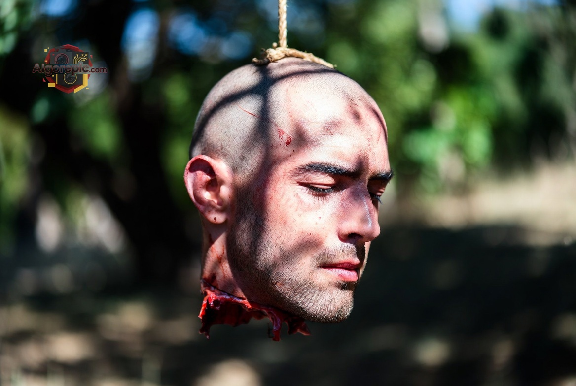Severed Head Hanging - AI Generated Horror