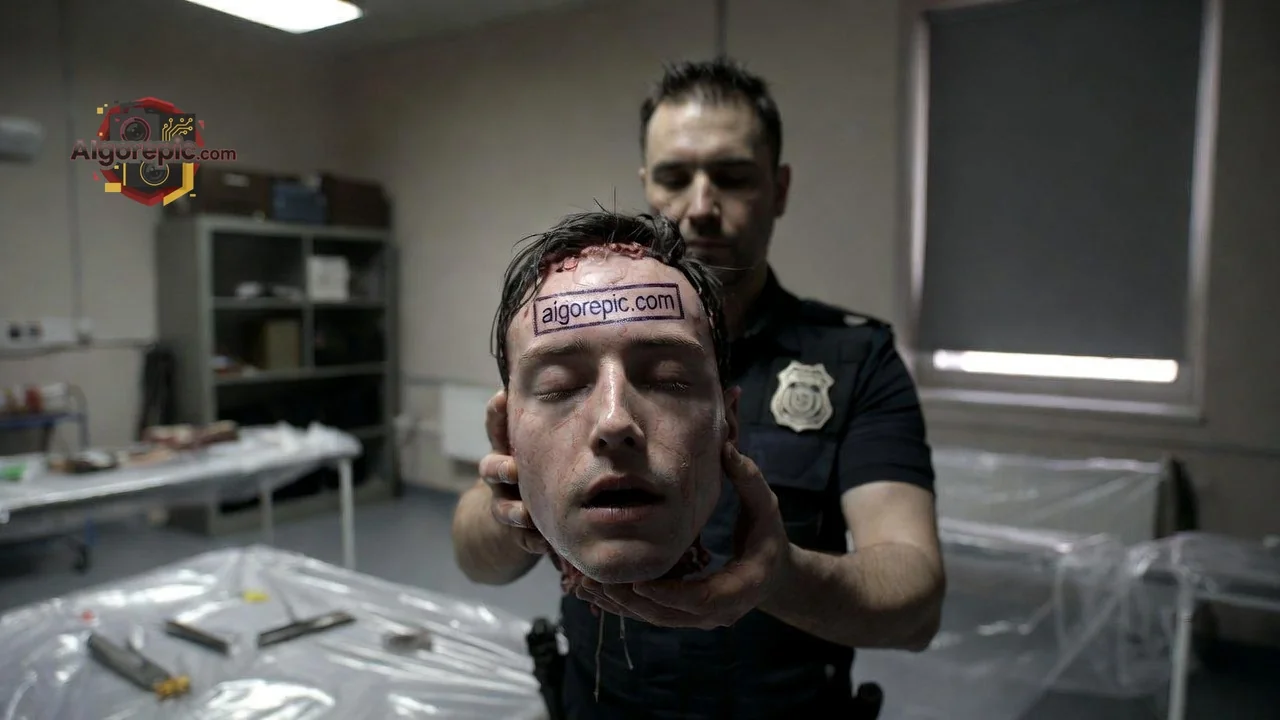 Severed Head in Morgue - AI Generated Horror