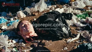 Severed Head in Trash Heap