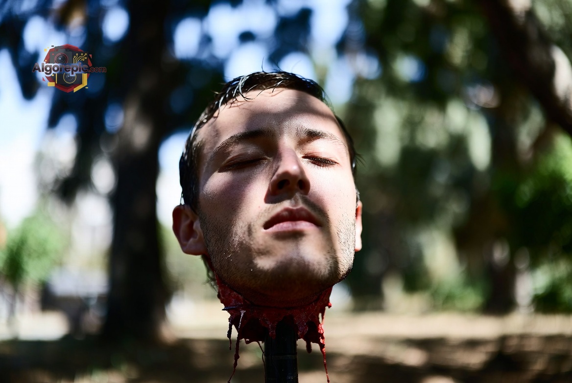 Severed Head on Display - AI Generated Horror