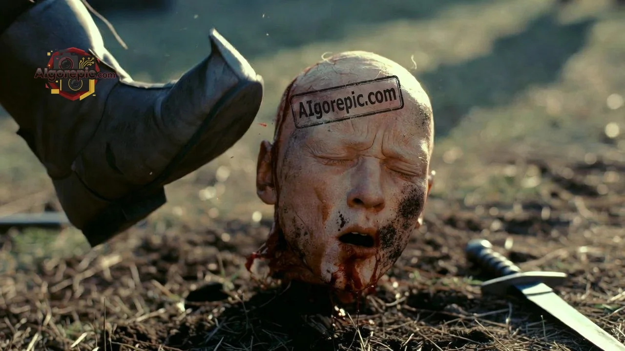 Severed Head on Ground - AI Generated Horror