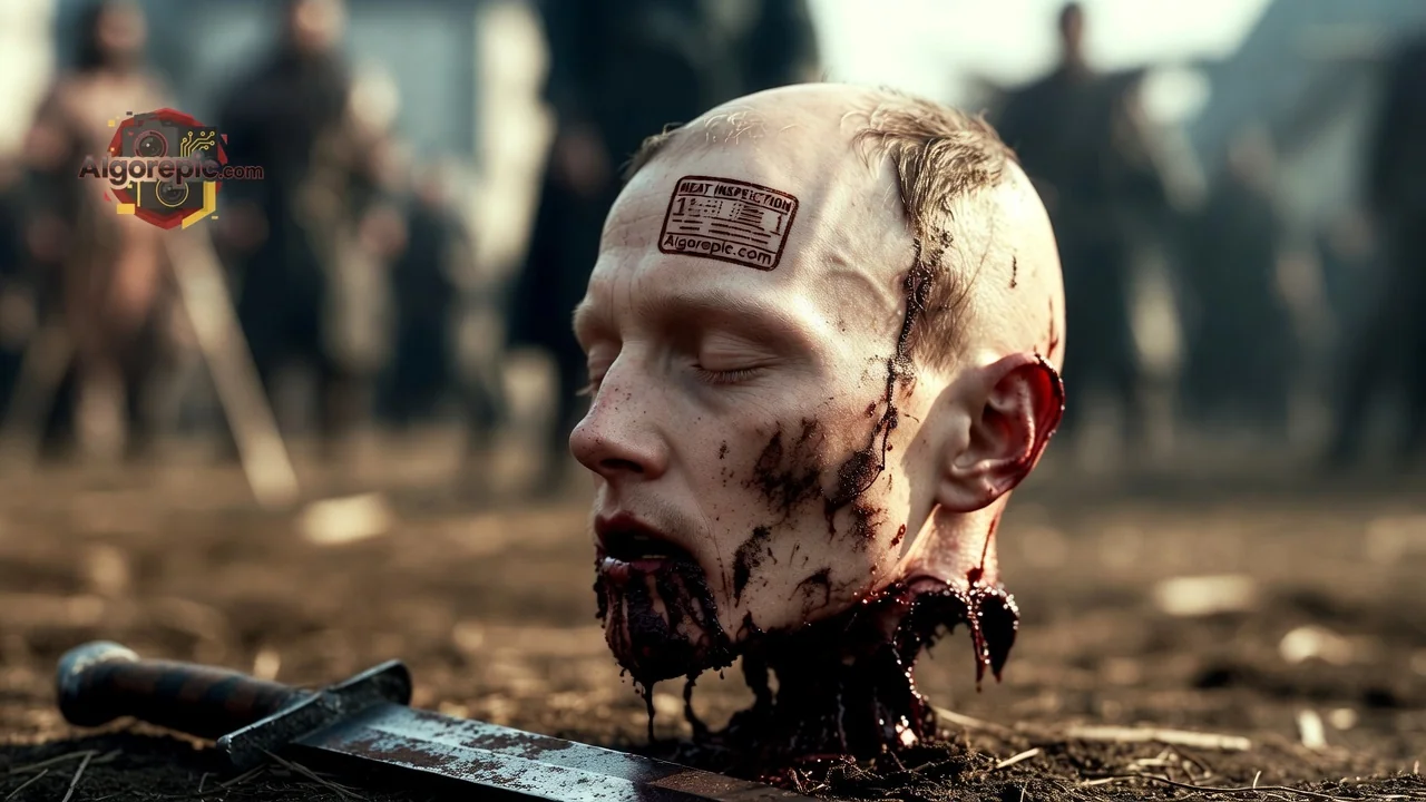 Severed Head on Ground - AI Generated Horror