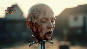 Severed Head on Sword