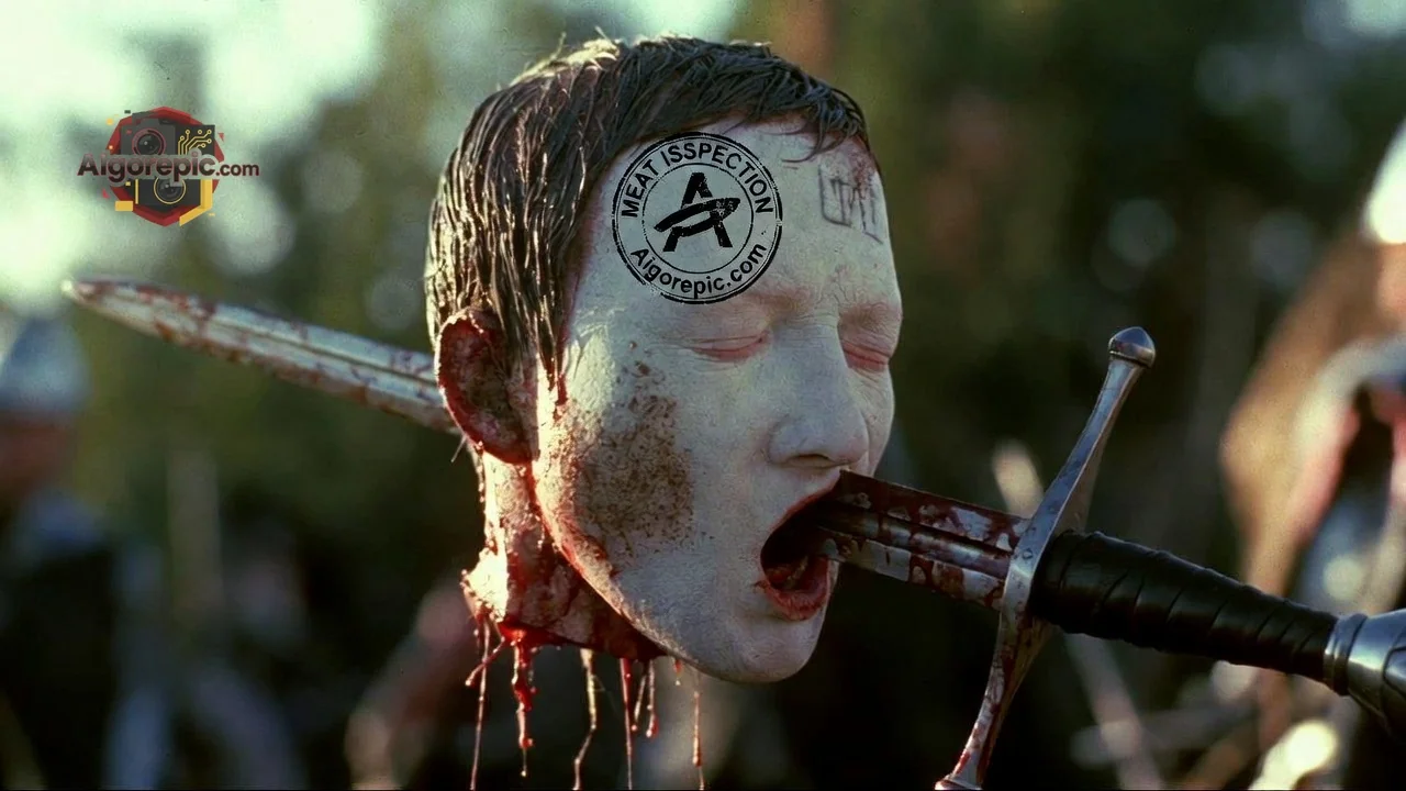 Severed Head on Sword - AI Generated Horror