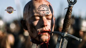 Severed Head on Sword