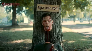 Severed Head on Tree
