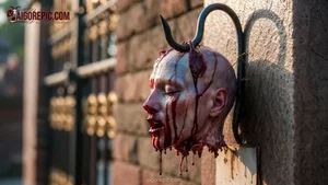 Severed Head on Wall