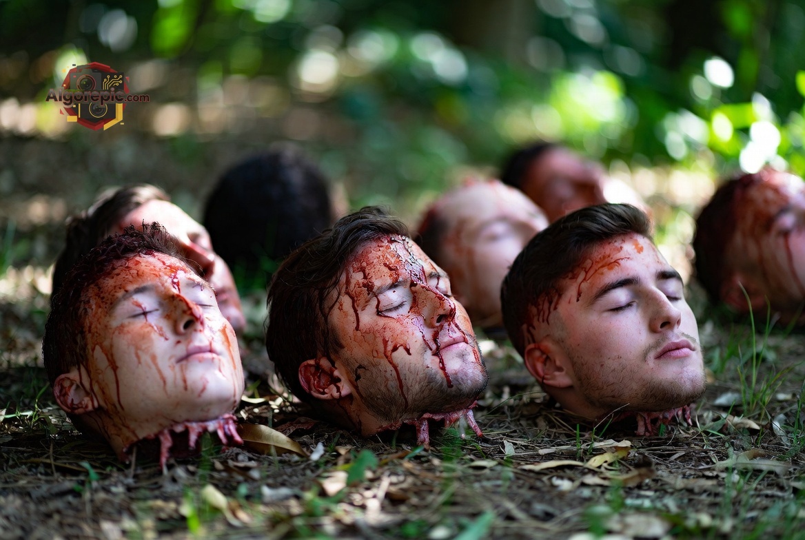 Severed Heads in Forest - AI Generated Horror