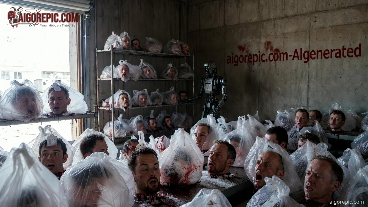 Severed Heads in Plastic Bags - AI Generated Horror
