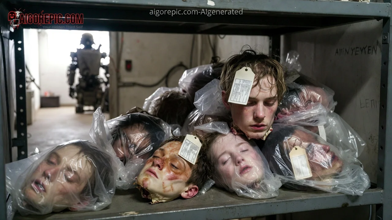 Severed Heads in Plastic Bags - AI Generated Horror