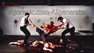 Bloody Brawl in Warehouse