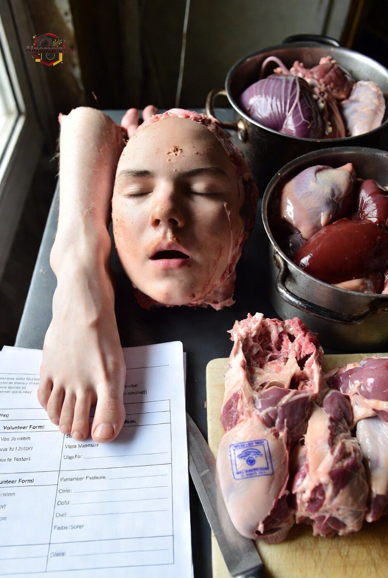 Butcher Shop Preparation - AI Generated Horror