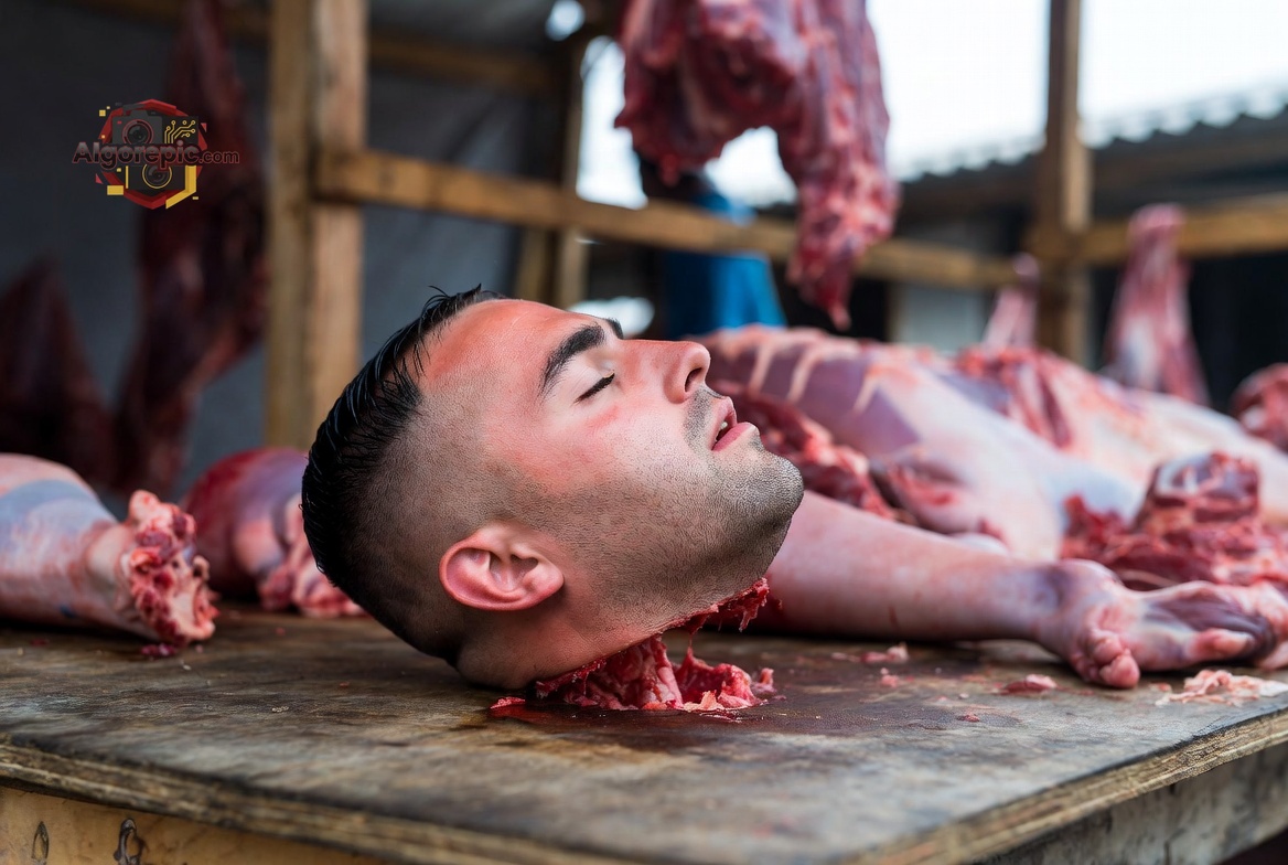 Butcher Shop Scene - AI Generated Horror