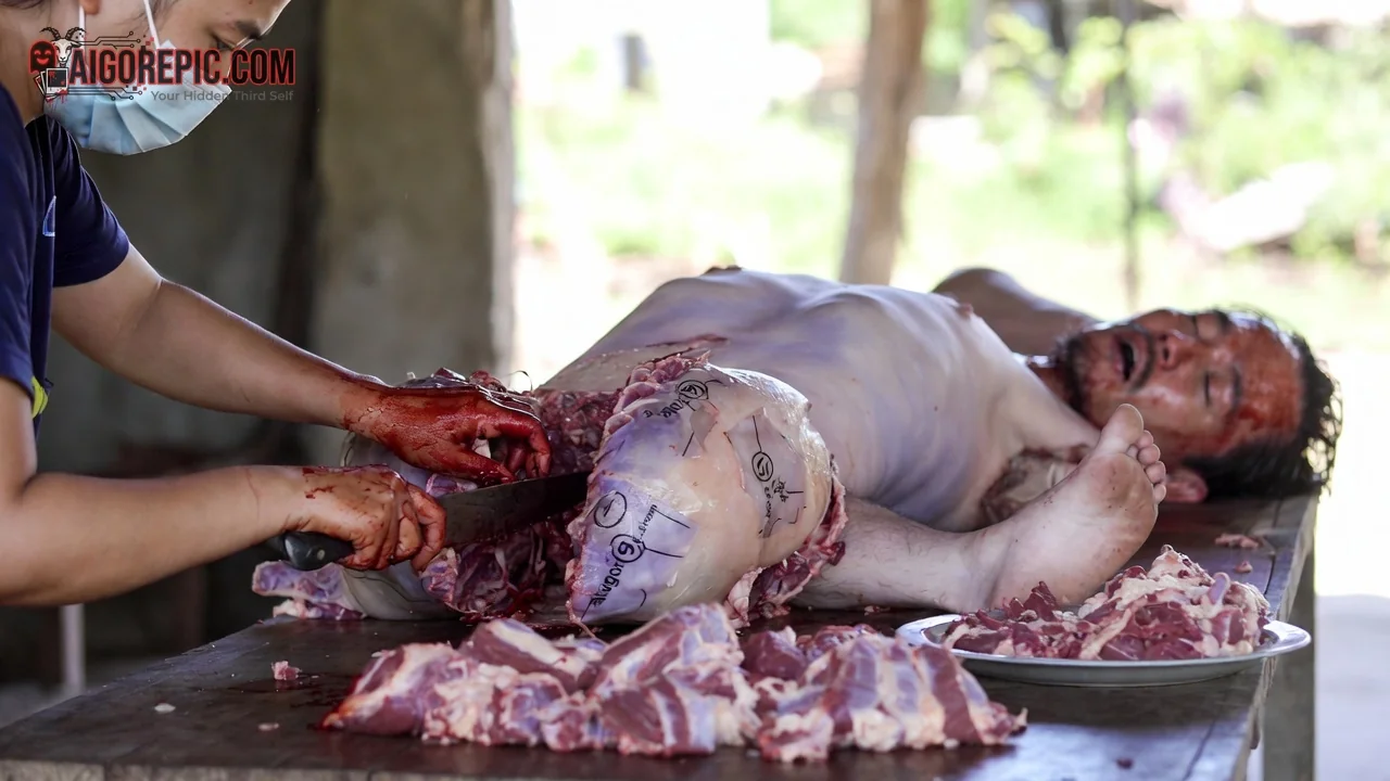 Butchering a Pig - AI Generated Horror