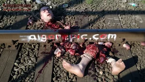 Dismembered Man on Railroad Tracks