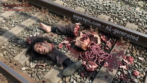 Gory Train Track Dismemberment