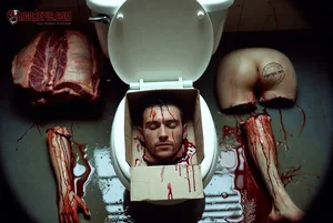 Gruesome Bathroom Scene