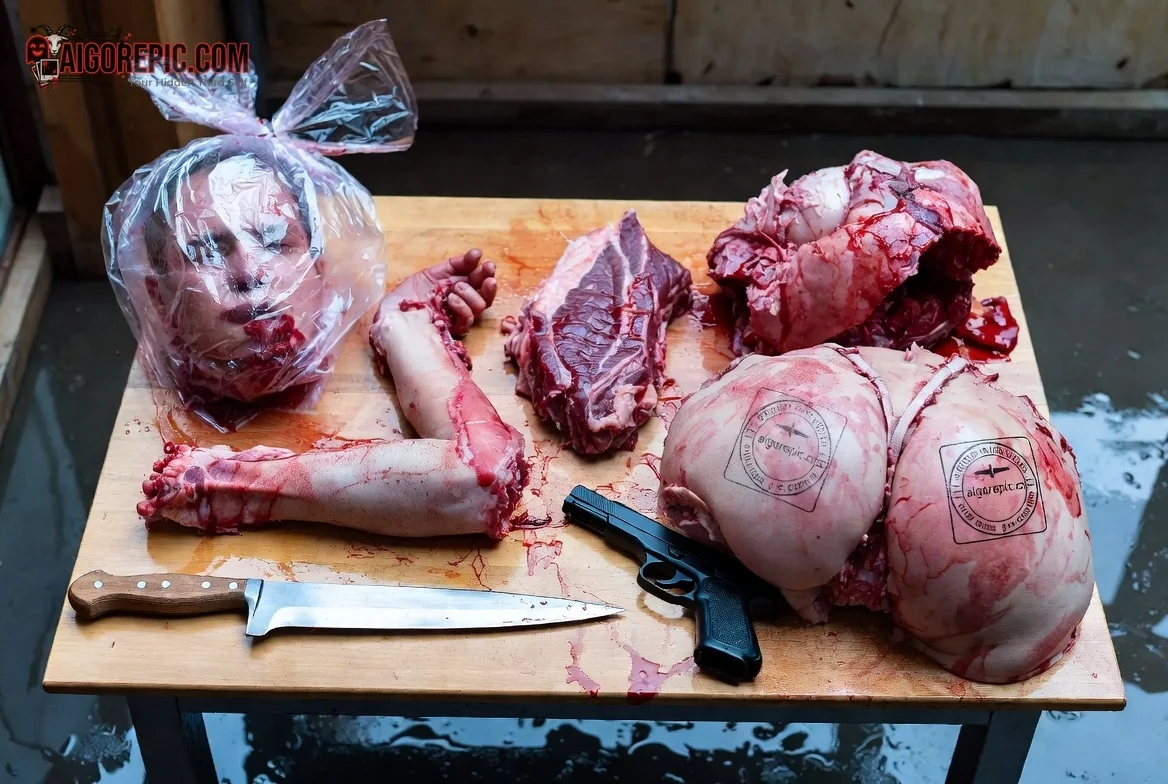 Gruesome Butcher Scene - AI Generated Horror
