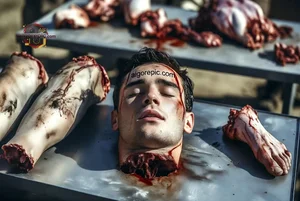 Gruesome Dismembered Scene