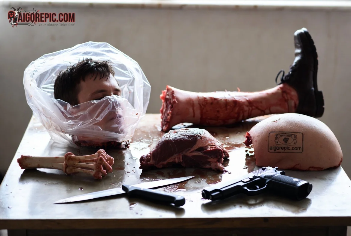 Gruesome Dismemberment Scene - AI Generated Horror