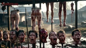 Gruesome Display of Heads