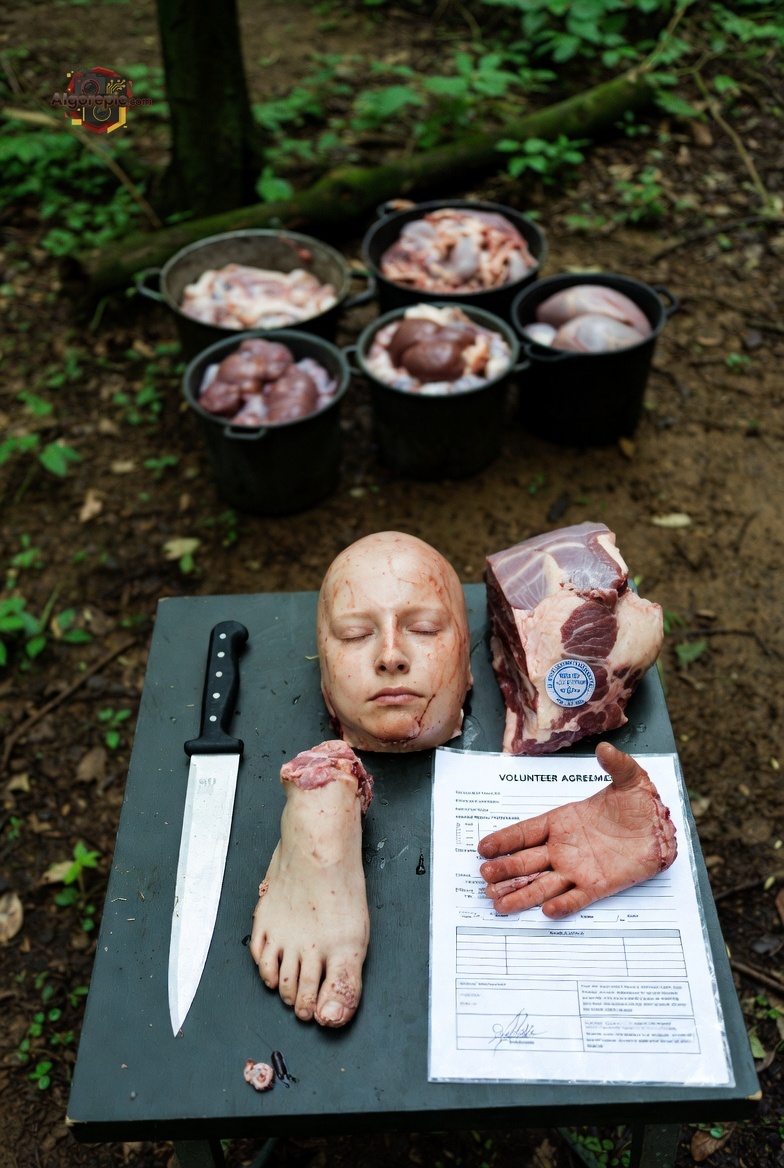 Gruesome Forest Display - AI Generated Horror